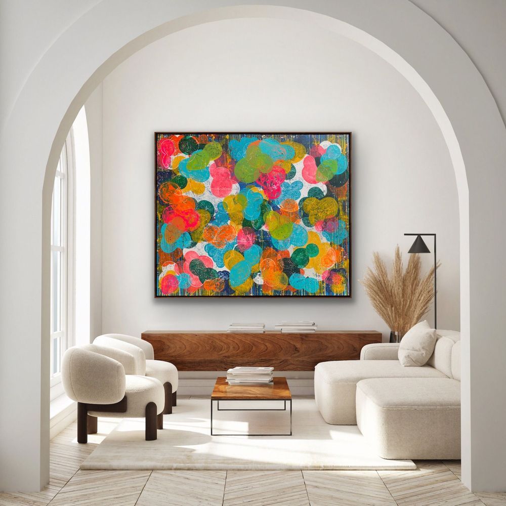 Detail of large-scale custom abstract commission by Glenn Deneve