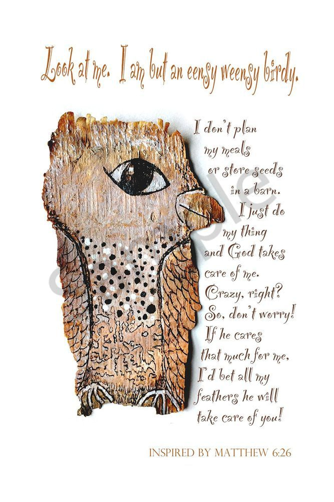 Greeting Card With Advice from A Bird that Speaks to the Heart