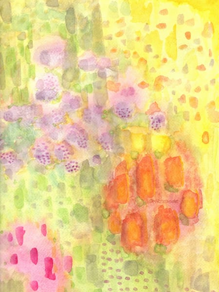 When Flowers Go Abstract with Watercolor, Shop Prints