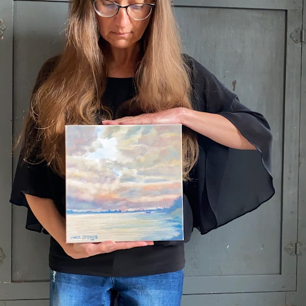 Origal River Sunset Painting On Canvas