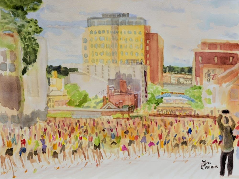 Bix Run Davenport Iowa  Coffee Mugs Art | Marie Stephens Art