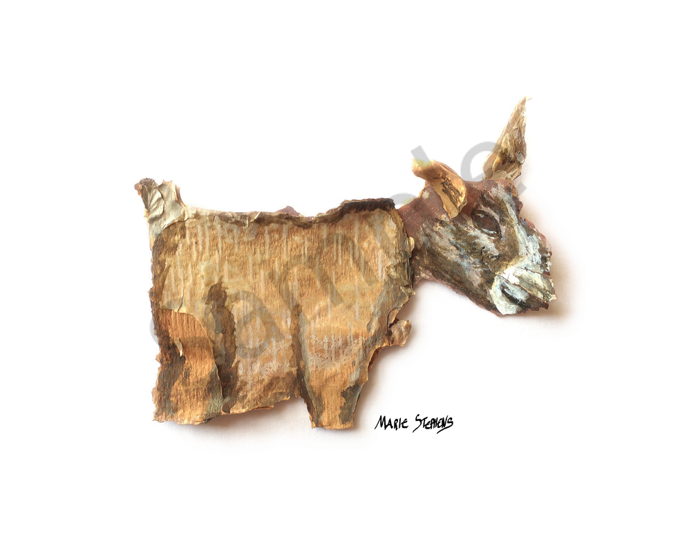 Goat Happy Surprises 8x10 300dpi Art | Marie Stephens Art