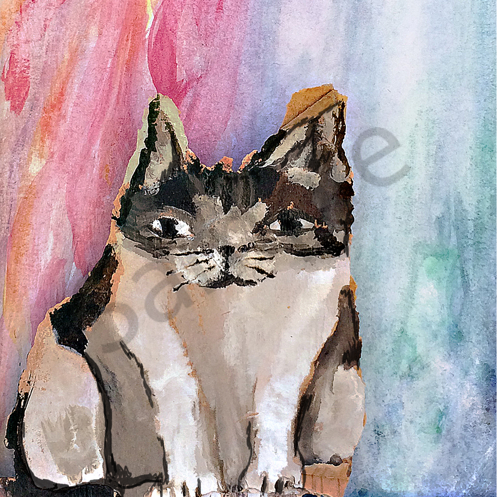 Happy Surprises Cat 4.625x4.625 300 Dpi Marie Stephens Art Art | Marie Stephens Art