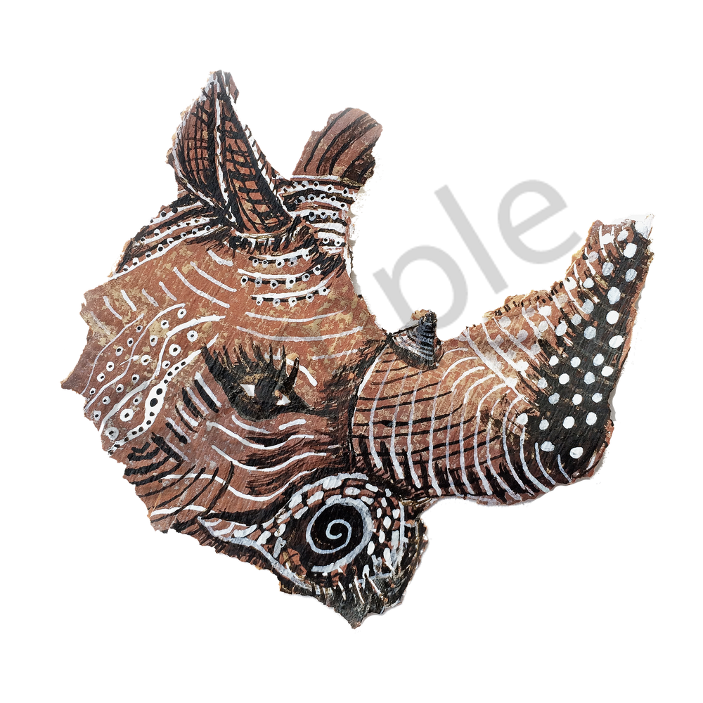 Rhino 9.25x9.25 Art | Marie Stephens Art