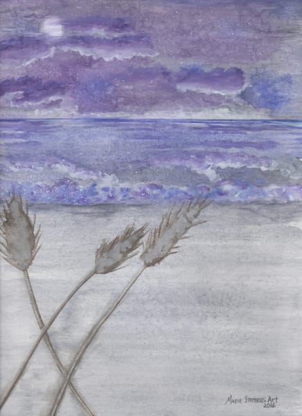 Lavender Night, Original Watercolor Art | Marie Stephens Art