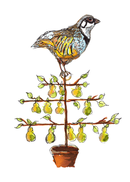 Partridge in a Pear Tree Wall Art and Merchandise