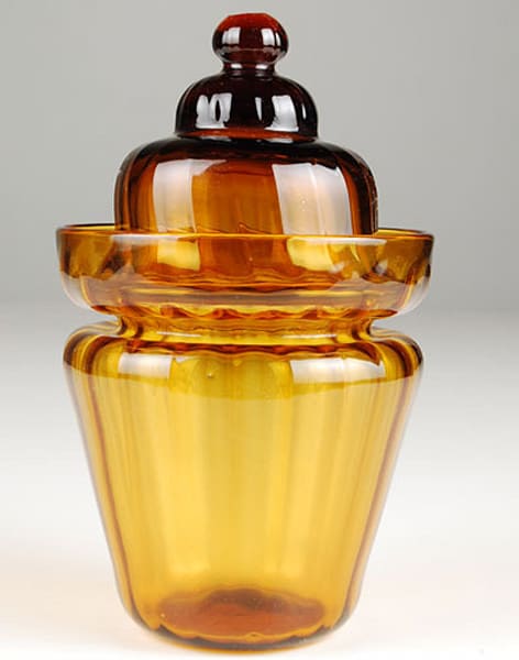Zanesville Style Sugar Bowl #2 | Ed Pennebaker, Red Fern Glass