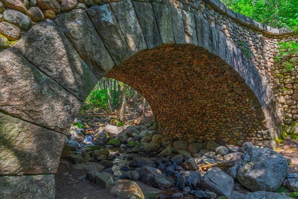Cobblestone Bridge in Acadia National Park, Maine