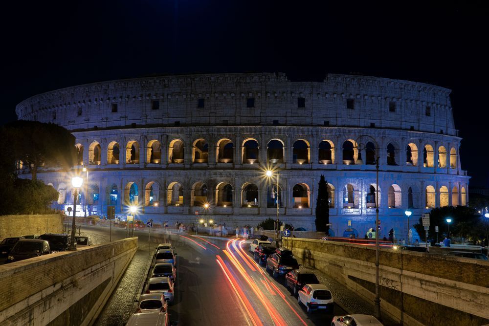 Colosseum - Illuminated Colosseum Night Photography