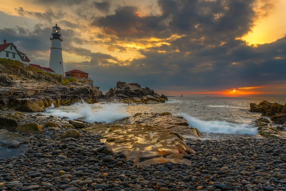 A Quiet Morning - Serene Lighthouse Photography