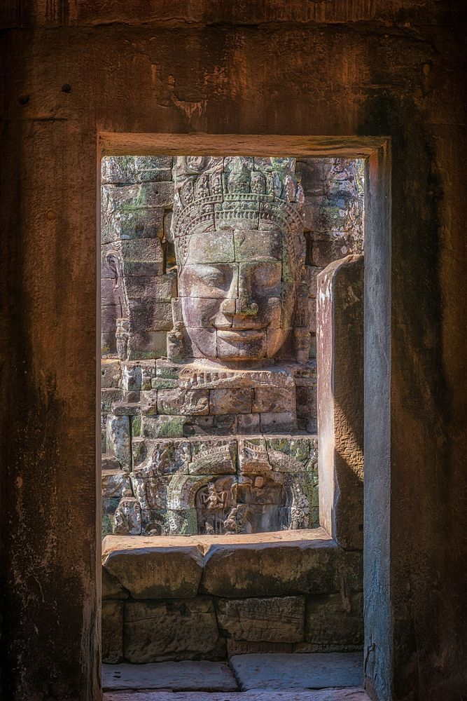 Face in the Window - Bayon Temple Photography