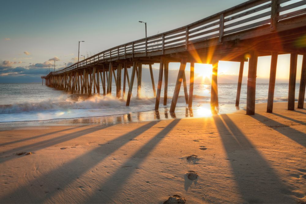 Into the Sun - Serene Beach Photography at Virginia Beach