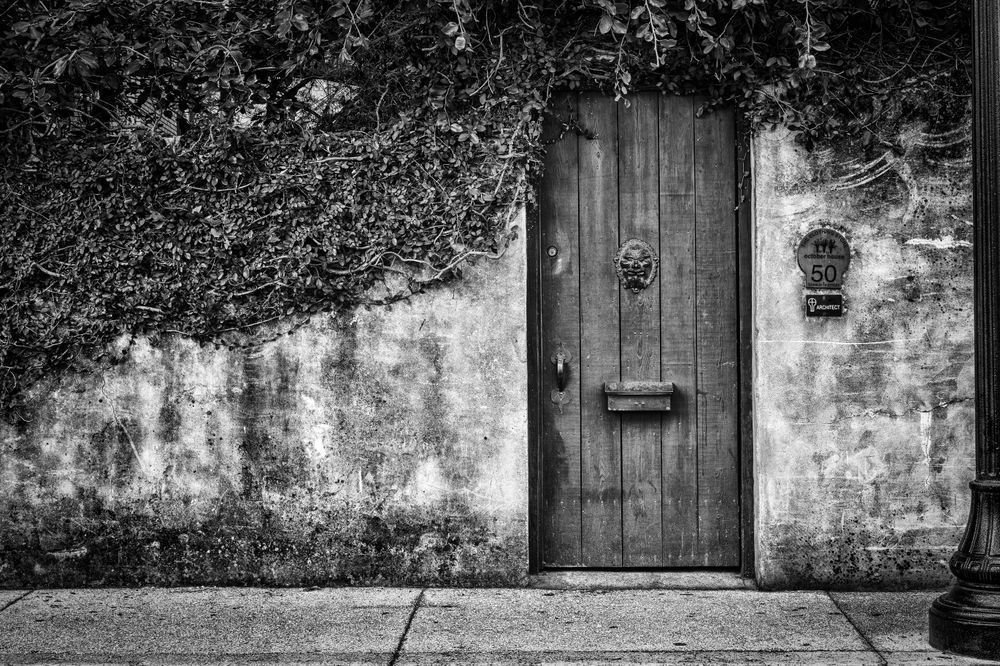 Old Door - Black and White Urban Photography