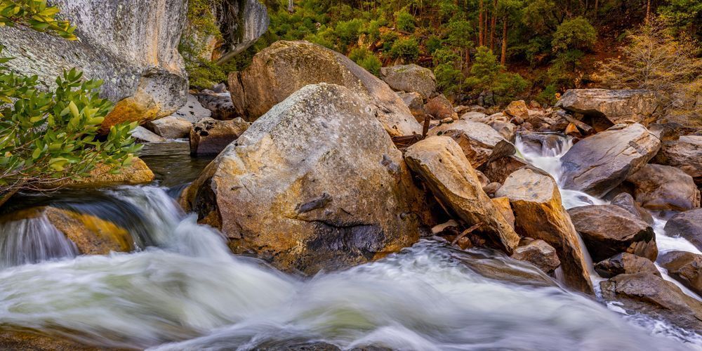 Rushing Past - Yosemite Merced River Photography