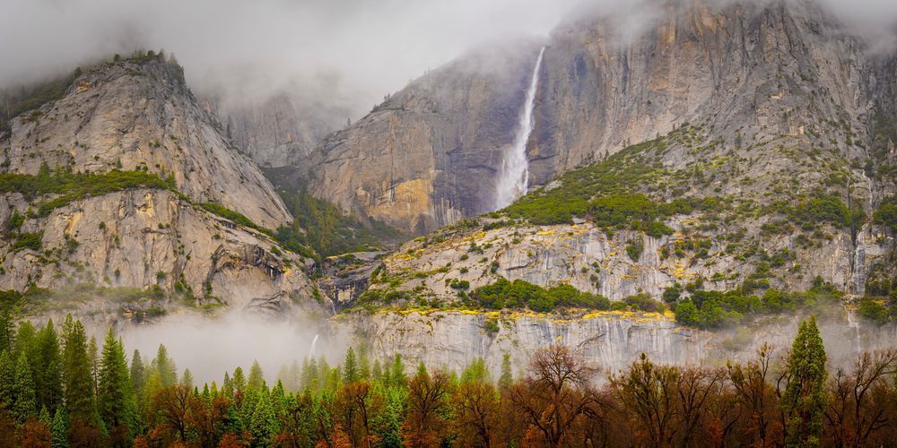 Rainy Day at Yosemite Falls - Captivating Nature Photography