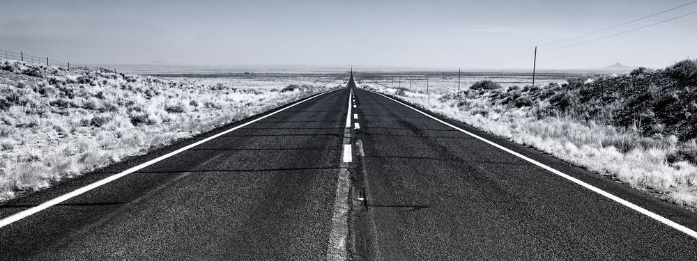 Road to Forever - Black and White Landscape Photography