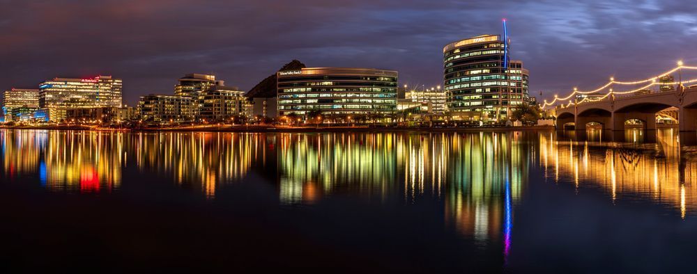 Tempe Skyline: Night Cityscape Photography Print