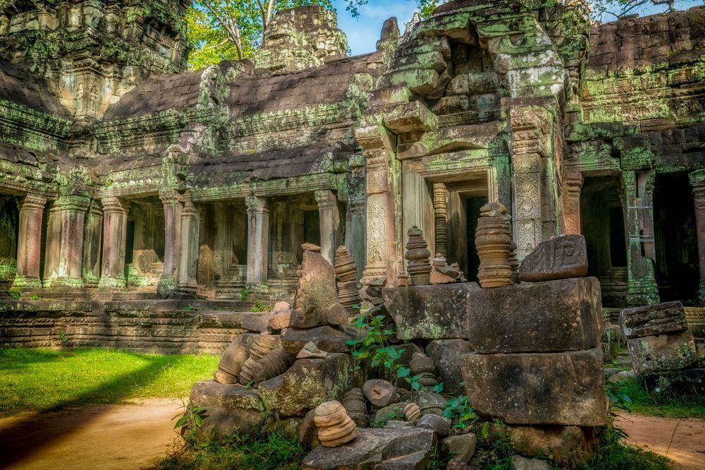 Ta Prohm Library - Ancient Cambodian Ruins at Ankor Wat