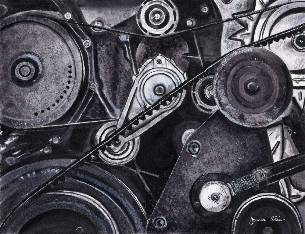 Monochrome Engine Art | Artistry By Night