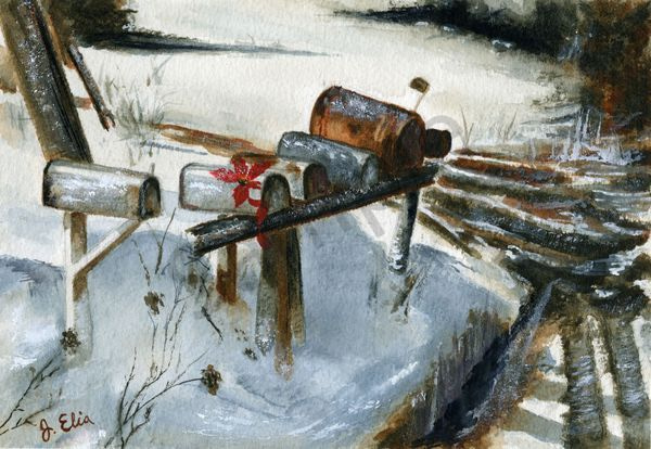 Mailboxes In Snow Art | Artistry By Night