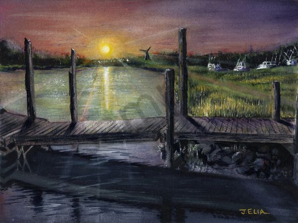 Sunset At Lewes Harbour Marina Art | Artistry By Night