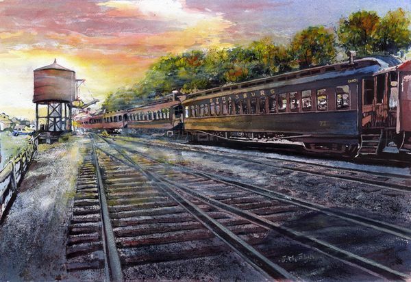 Waiting For A Train Art | Artistry By Night