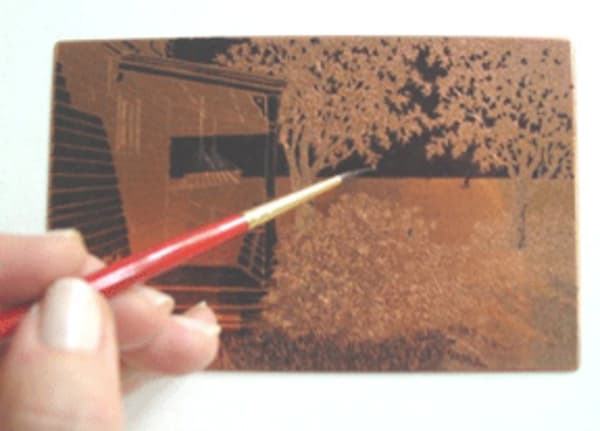 Technique Etching copper plate