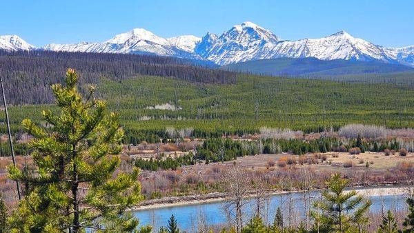 Mountains Of Glacier National Park From River Photography Art | InYourBackyard