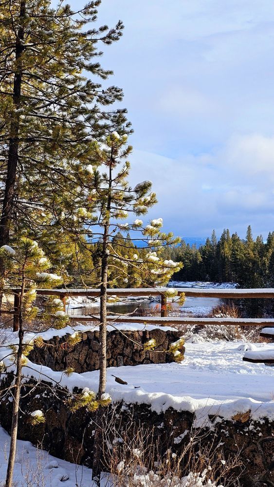 Deschutes River Beyond Rock Wall Photography Art | InYourBackyard