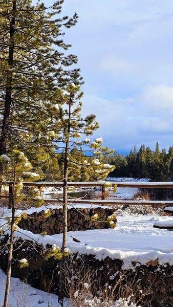 Deschutes River Beyond Rock Wall Photography Art | InYourBackyard