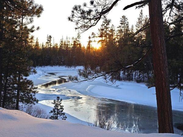 Deschutes River Snowy Reflections Photography Art | InYourBackyard