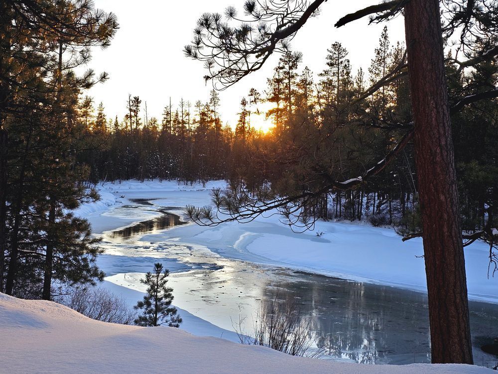 Deschutes River Snowy Reflections Photography Art | InYourBackyard
