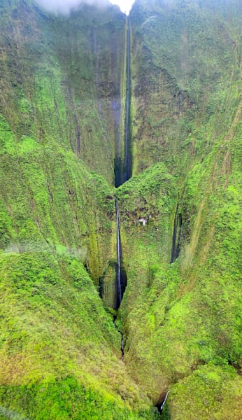 Two Tiered Honokohau Falls Maui Photography Art | InYourBackyard