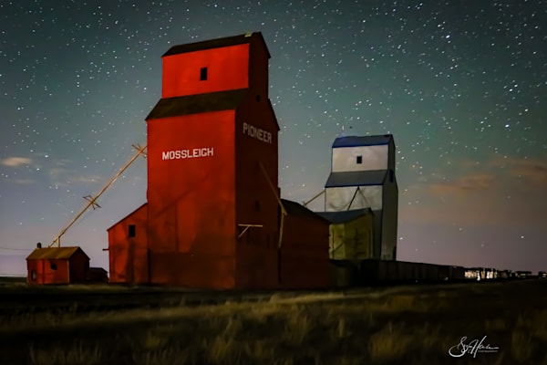 Starry Skies over Grain Elevator
