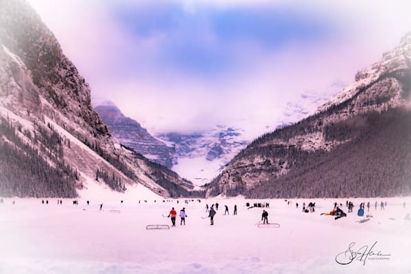 Winter Joy on Frozen Lake Louise