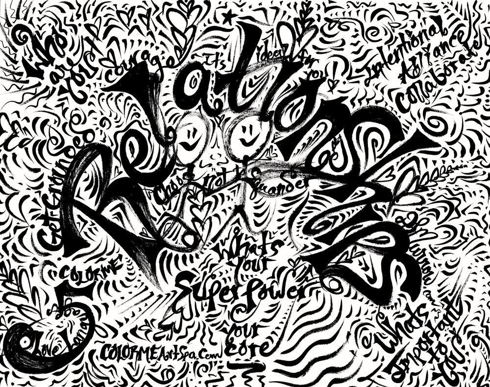 RELATIONSHIPS | COLORME Graphic Recording — Art of Connection Summit, Phoenix AZ moderated by Donna Meador