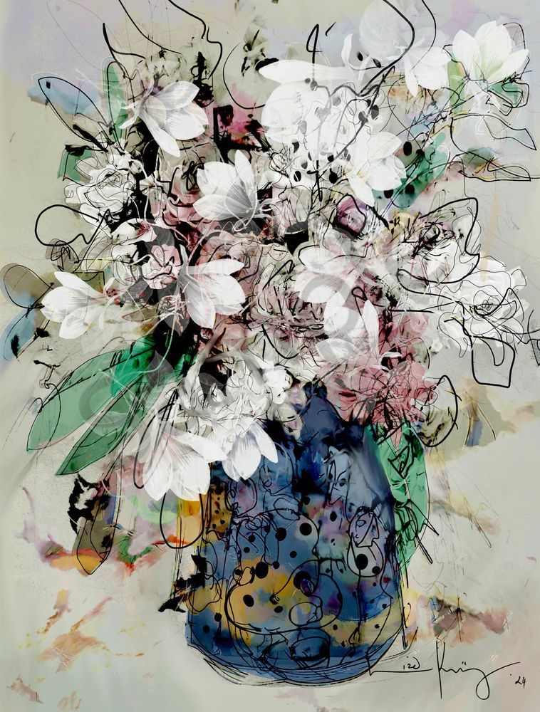 Flower Bunches Iii Art | Lize Krüger Studio
