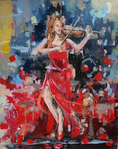 Women Playing Violin. Art | chabanedjouder
