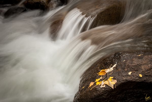 Waterfall with Patch of Color