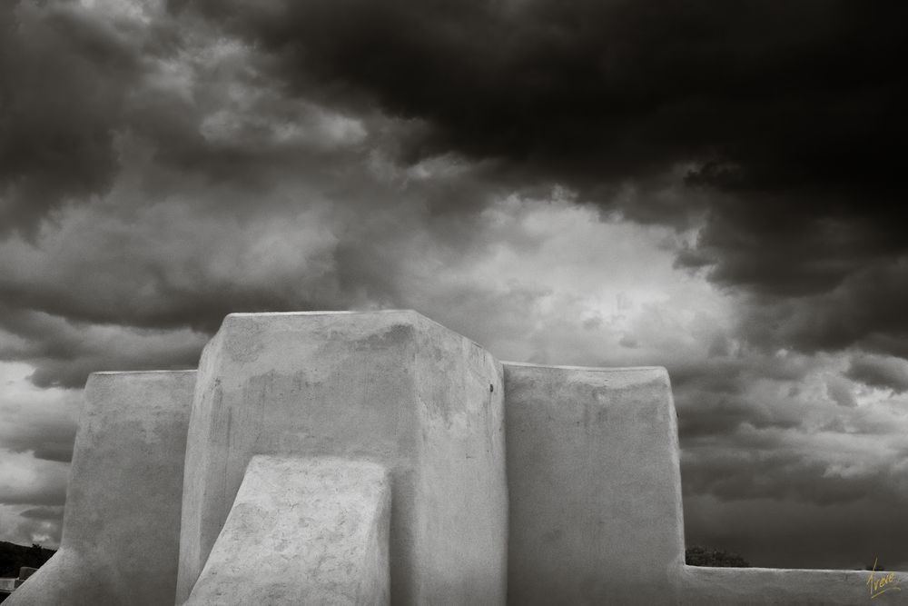 Dark Clouds over San Francisco de Asís Catholic Mission Church