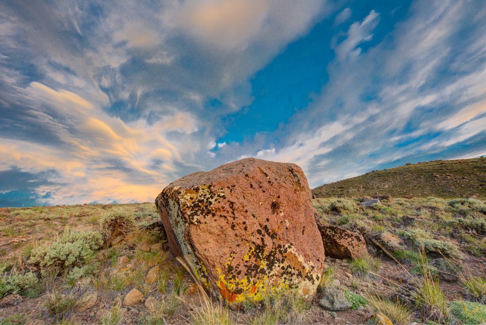 Rock and sky in the Bodie Hills
