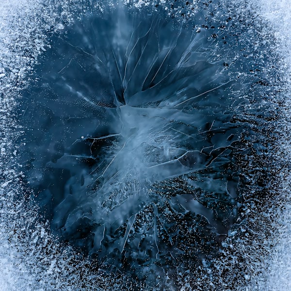 Blue Fracture – abstract ice photography