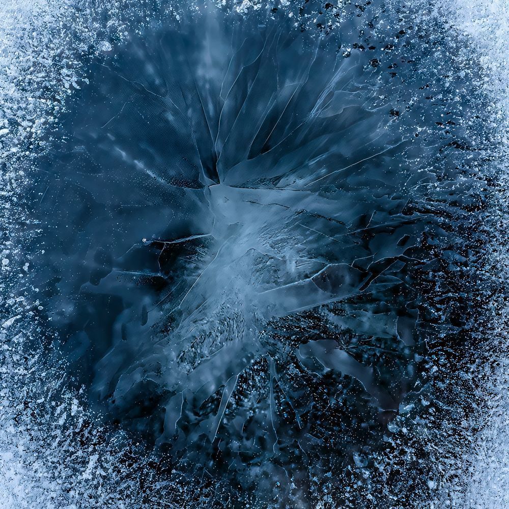 Blue Fracture – abstract ice photography