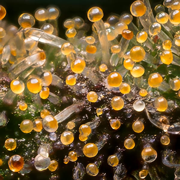 Golden Oil – macro botanical photography