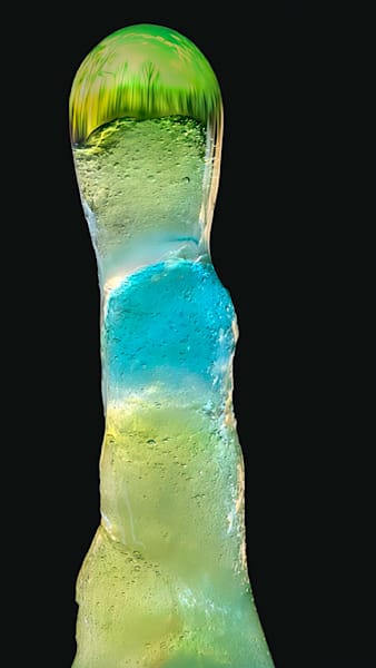 Lumen I - Black – abstract ice photography