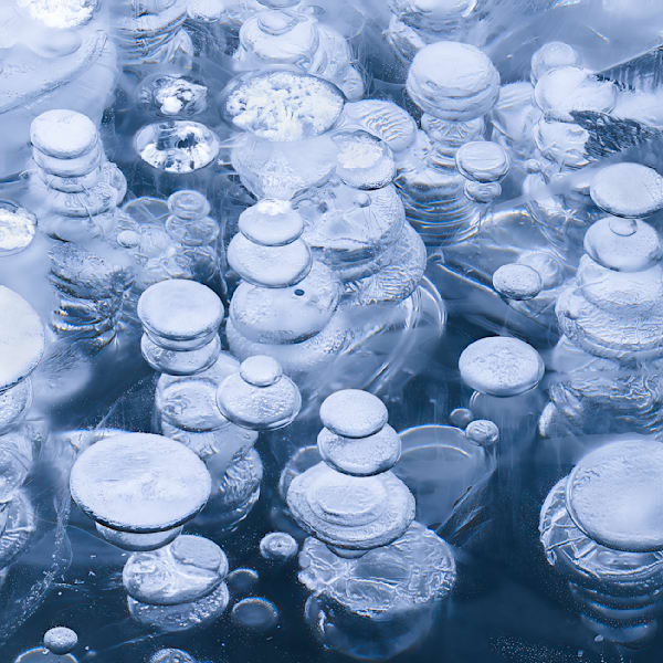 Pressure Column – abstract ice photography