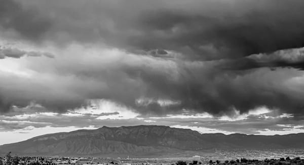 Sandias in Albuquerque NM August 5 2025 Black and White