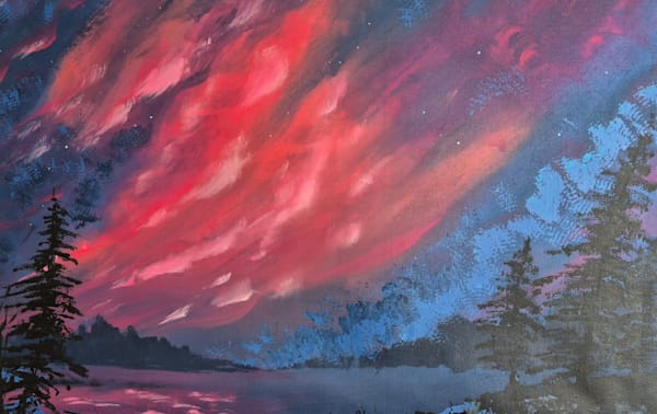 Dancing Pink Lights Art | JC Art Gallery