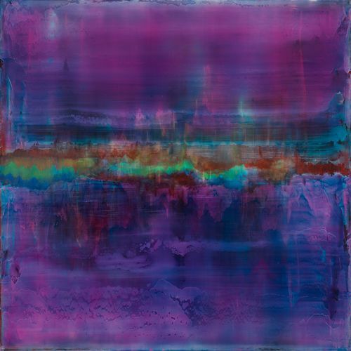 Spring Nebula – Blue Abstract Oil Painting by Gregory Logan Dunn