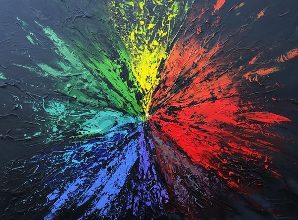 Color Burst - Vibrant Abstract Artwork for Modern Spaces